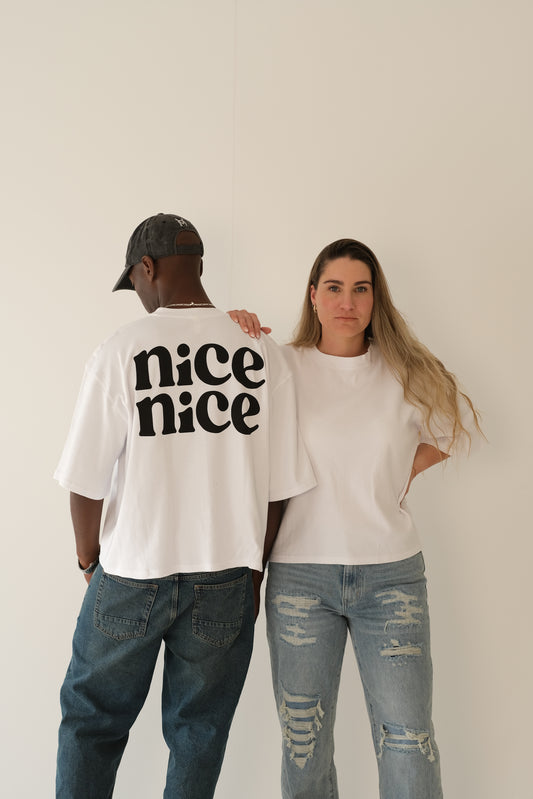 'Nice Nice' Boxy Cropped Tee